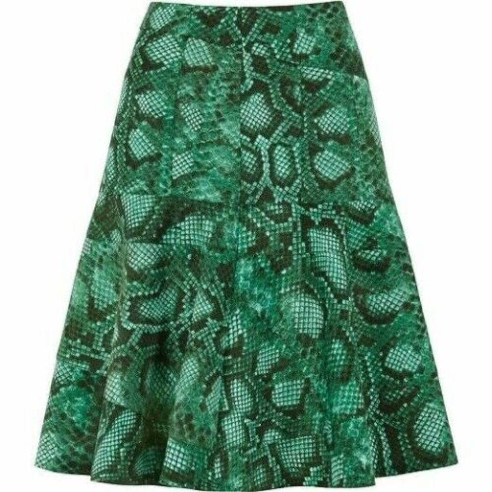 ALTUZARRA For Target Jade Green Pleated hem Skirt - Women's 2